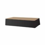 Podium afrok doek ongeplooid 410x80 cm ZWART