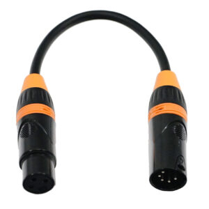Verloopkabel XLR 5-polig male naar XLR 3-polig female (20 cm)