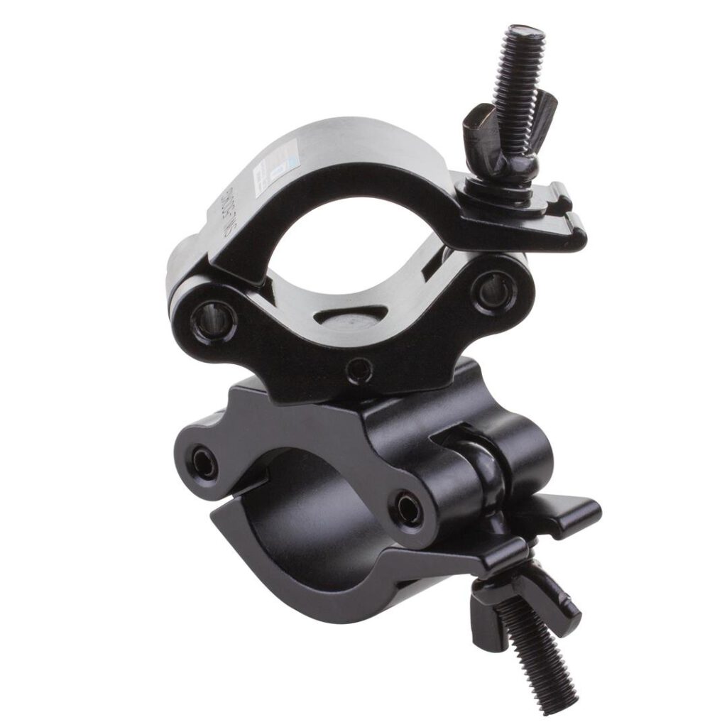 Swivel coupler dubbel 50 mm WLL 500KG zwart