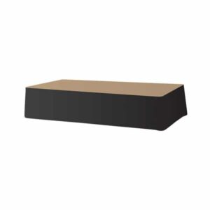 Podium afrok doek ongeplooid 410x80 cm ZWART