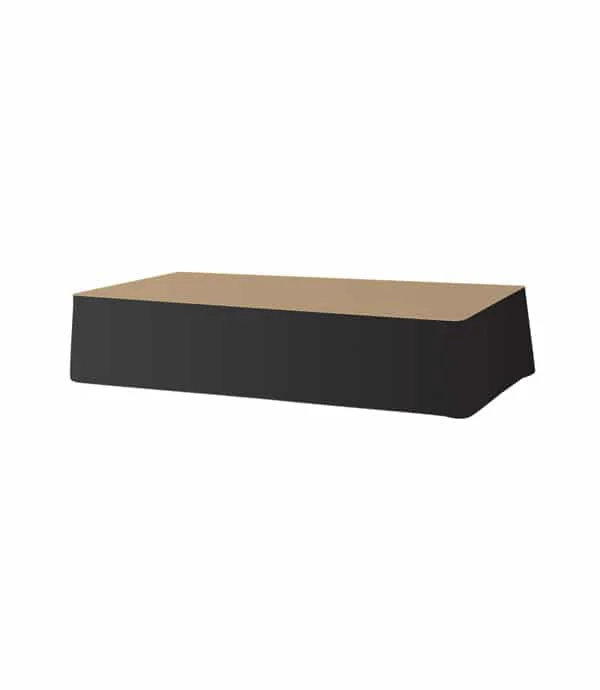 Podium afrok doek ongeplooid 410x100 cm ZWART