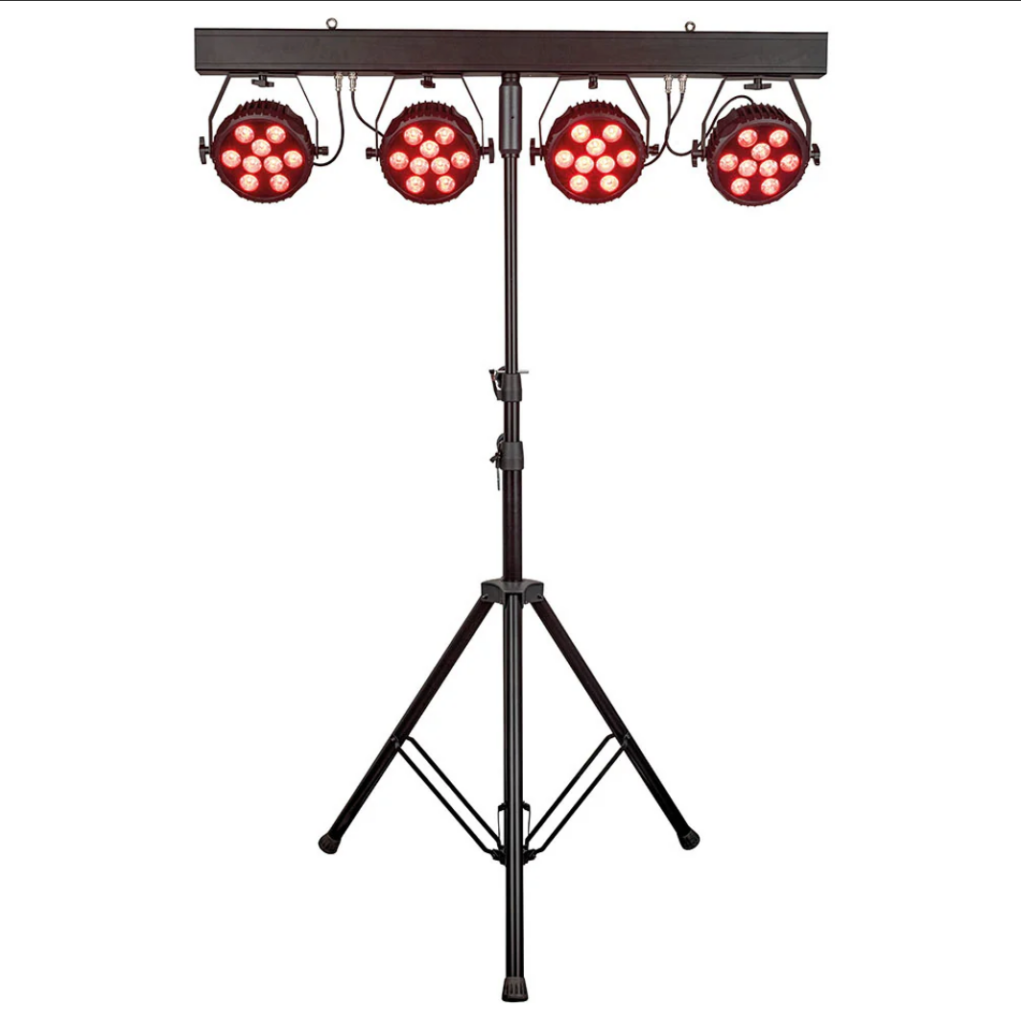 Par balk 4x Showtec Power Spot 9 Q6 Tour RGBWAUV