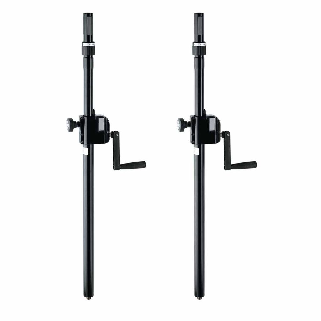 K&M tussenpaal (21340) M20 wind-up SET 2x (verstelbaar hoogte: 92 tot 152 cm)