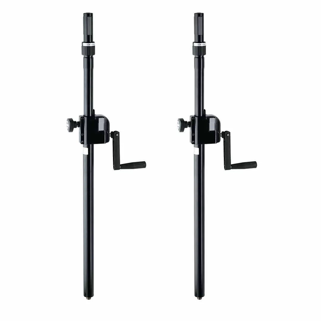 K&M tussenpaal (21340) M20 wind-up SET 2x (verstelbaar hoogte: 92 tot 152 cm)