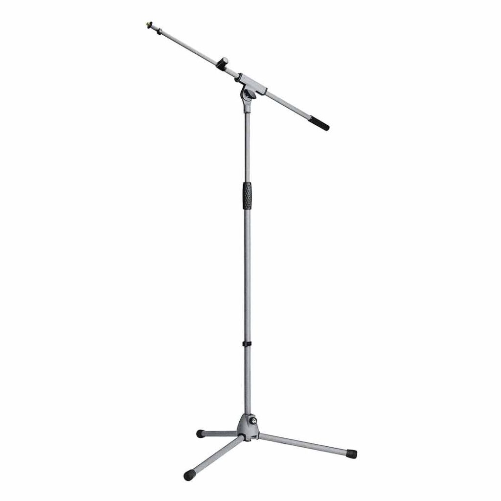 K&M 21080 Microfoon statief soft-touch grijs (standaard)