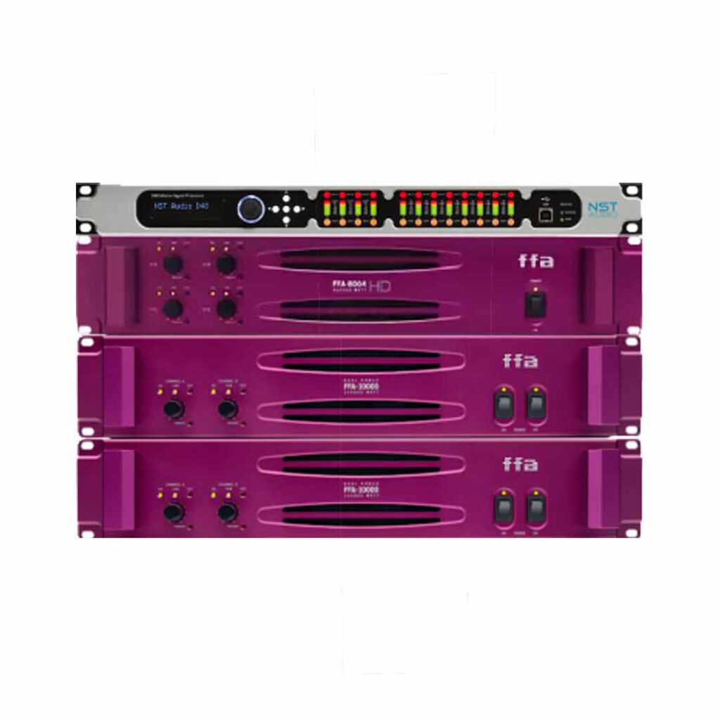 Funktion one amp rack 8 Way (1x NST D48 processor 1x FFA 8004 HD 2x FFA 10000)