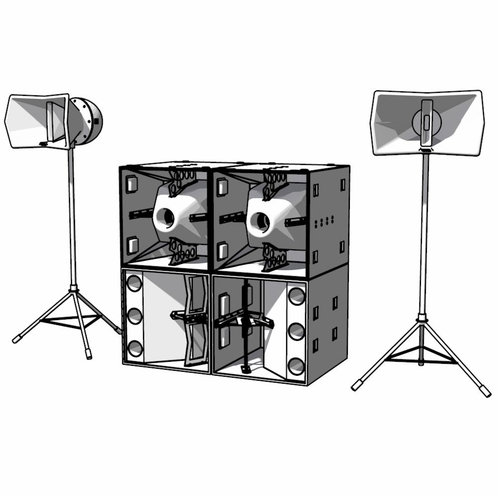 Void AirVantage QXL 4 geluidset (2x AirVantage + 2x Nexus XL + 2x Nexus Q) tot 450 personen