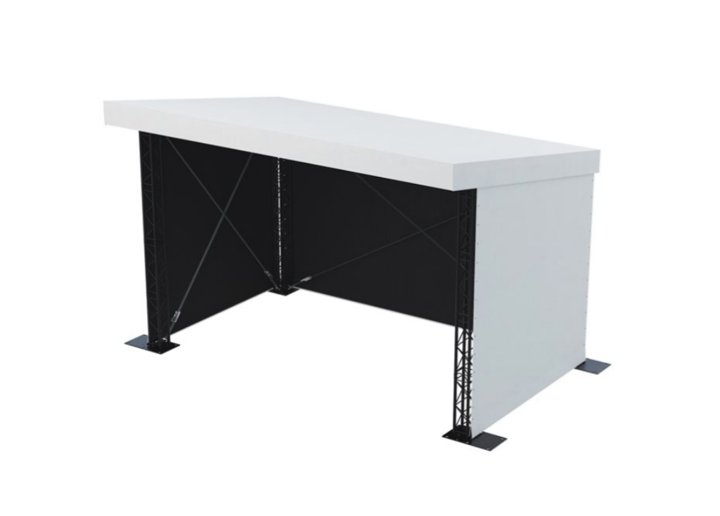 Mini Flat Roof (Prolyte) 6x4 meter Grijs/Zwart overkapping