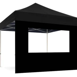 Zijwand RAAM tbv Easy up tent 300x300 cm zwart