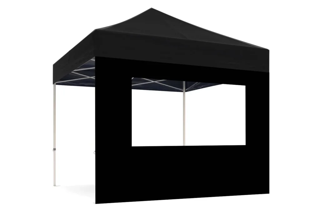Zijwand RAAM tbv Easy up tent 400x400 cm zwart