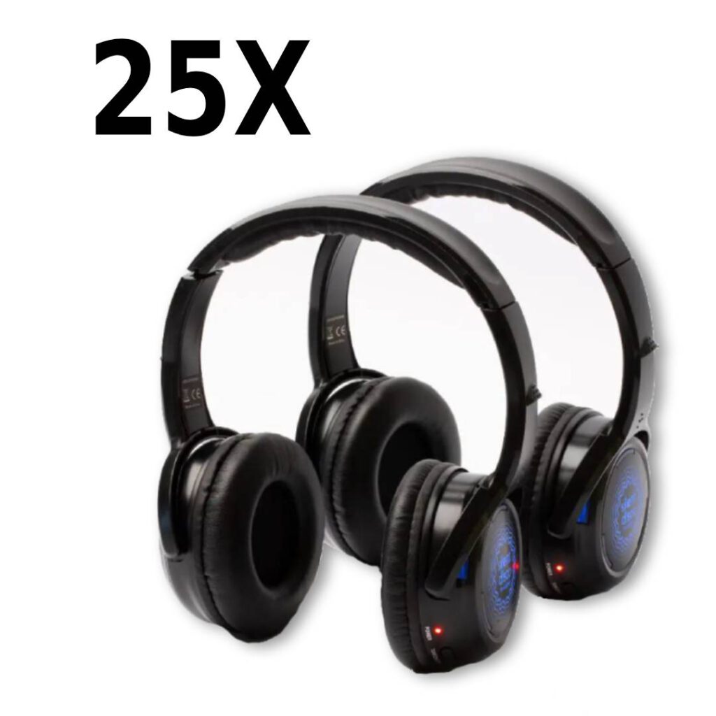 Silent Disco koptelefoon set (25x)