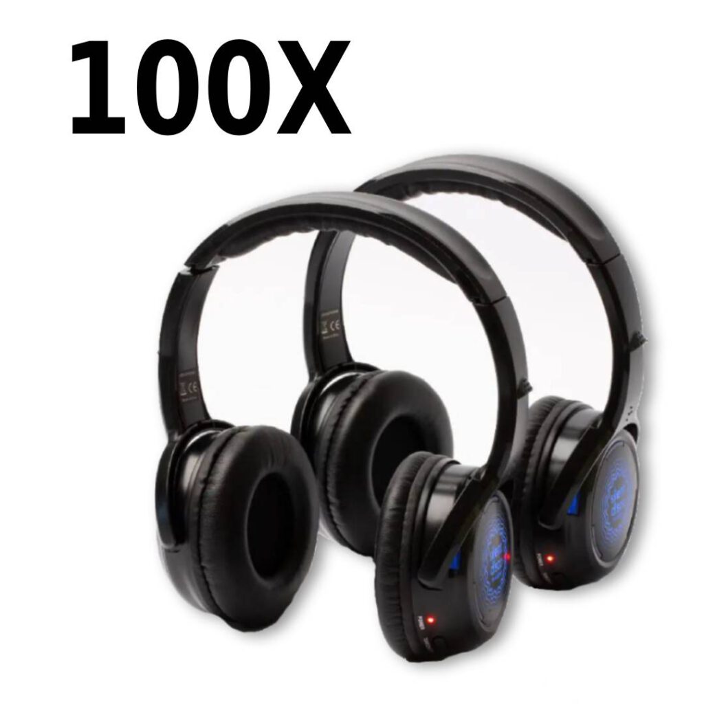 Silent Disco koptelefoon set (100x)