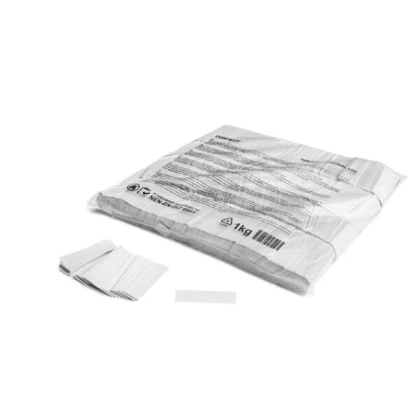 MAGICFX Confetti Rectangle 55x17mm BIODEGRADABLE White (1 kg)