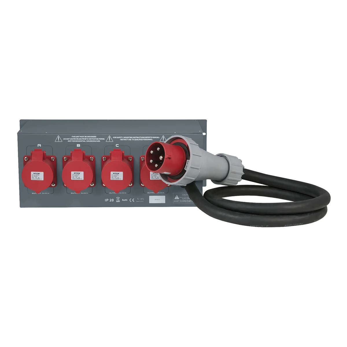63A krachtstroomverdeler / distro Showtec PSA-63A4C - Afbeelding 2