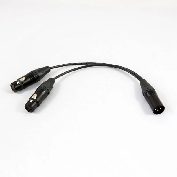 Verloopkabel 1x XLR Male -> 2x XLR Female (1,5 meter)