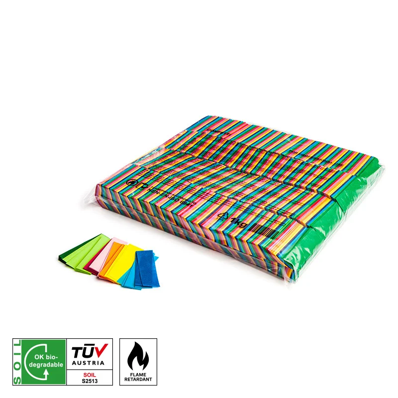 MAGICFX Confetti Rectangle 55x17mm BIODEGRADABLE Multicolour (1 kg)