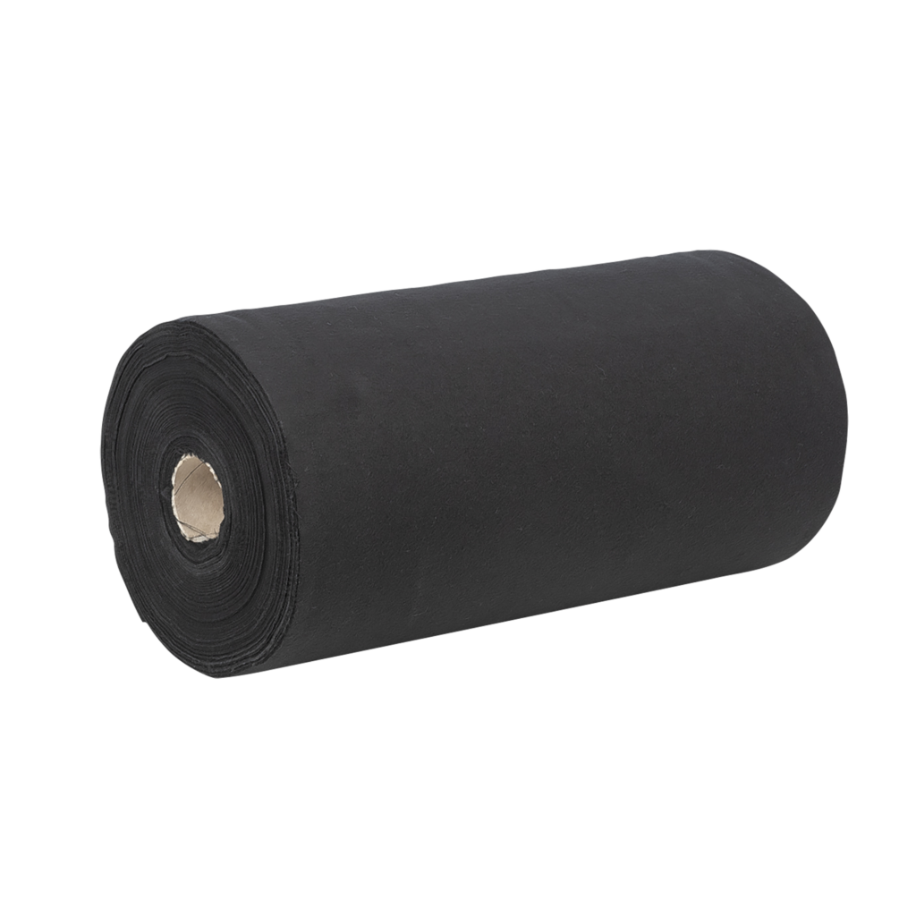 Scheurdoek 40 cm (160 g/m²) per meter ZWART