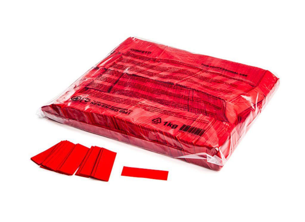 MAGICFX Confetti Rectangle 55x17mm BIODEGRADABLE Red (1 kg)