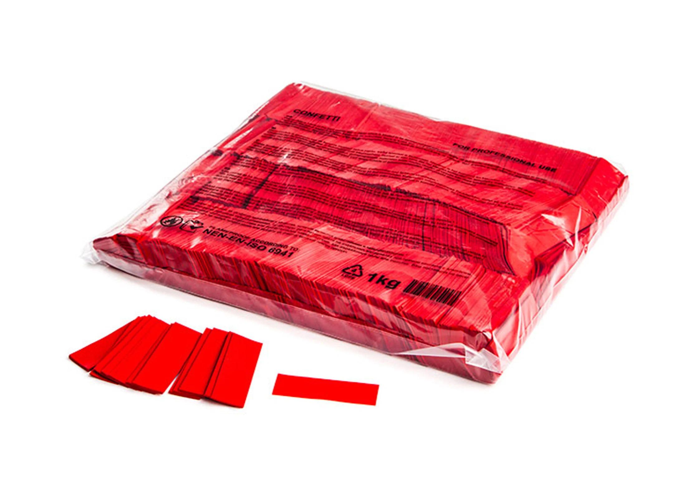 MAGICFX Confetti Rectangle 55x17mm BIODEGRADABLE Red (1 kg)