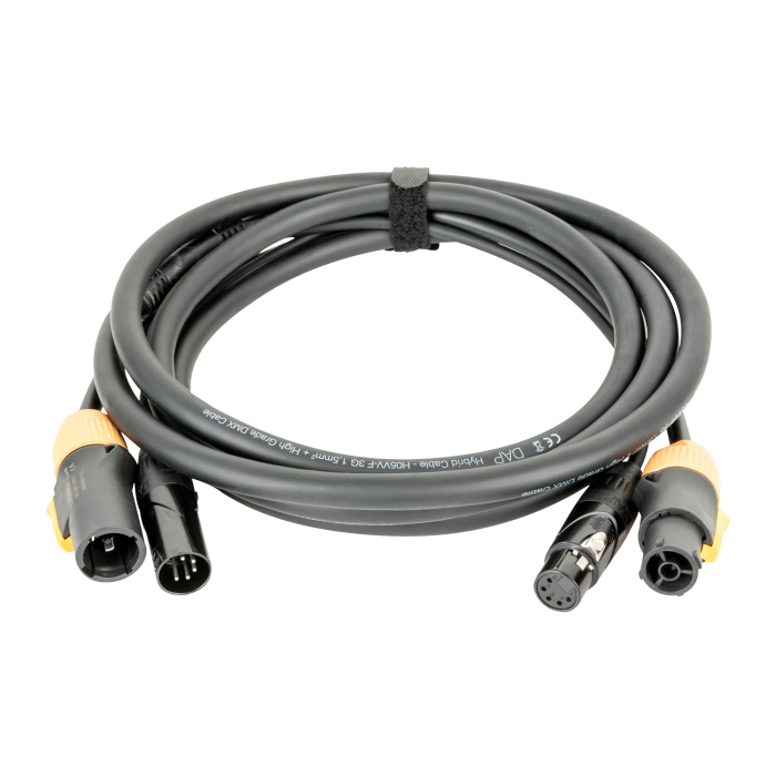 COMBI Kabel PowerCON TRUE1 + 5-polig DMX 6 meter