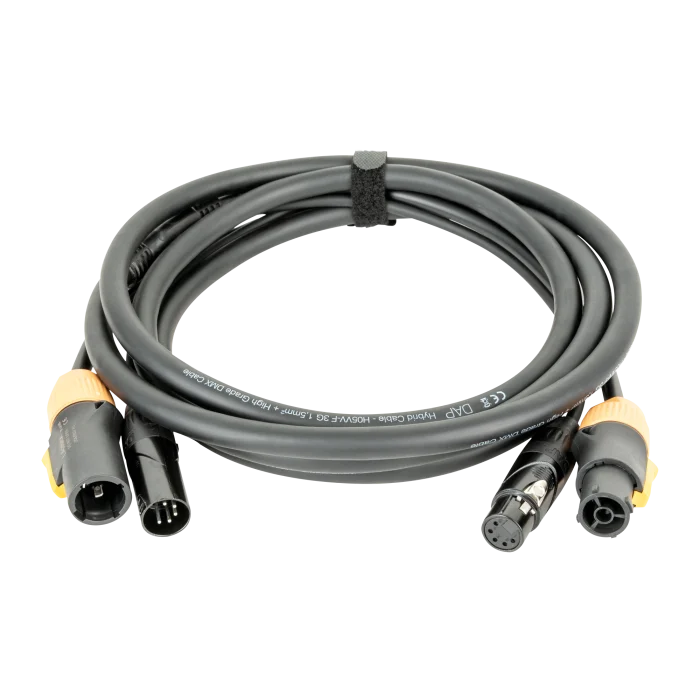 COMBI Kabel PowerCON TRUE1 + 5-polig DMX 6 meter