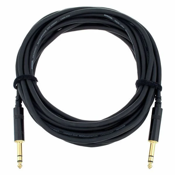 Jack 6.3mm male stereo -> jack 6.3mm male stereo (3 meter)